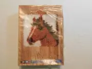 VTG LATCH HOOK KIT~12 x 12~PONY HORSE MAKE YOUR OWN RUG PILLOW PICTURE WALL HANG