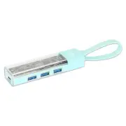 Manhattan 181020 TRANSPARENT 4-PORT USB 3.0 TYPE-C / TYPE-A COMBO HUB