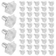 100 Pcs Clear Shelf Support Pegs -5 mm Cabinet Shelf Clips,Shelf Holder6231