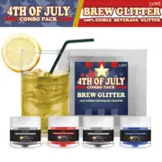 4th of July Brew Glitter Collection A (4 PC SET) | 4th of July Party Kit