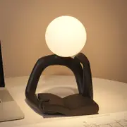 GGP Black Creative Book Reader Desk Lamp Usb Powered, Modern Resin Design