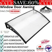 Instahut 1X1.5 Window Door Awning Canopy Rain Cover Sun Shield Transparent Shade