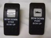 TRIM SWITCHES BLACK ONE WHITE LENS CONTURA II PORT STARBOARD LIGHTED
