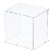 Acrylic Display Case Plastic Cube Storage Box Transparent Showcase 26x21x25.5cm