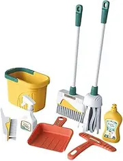 Gitohoni Kids Housework Toy Set Featuring Broom and Mop for Fun Engagement , Yellow Bucket