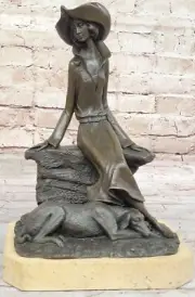Handcrafted Sculpture "Classy Lady" by Miguel Lopez Milo Signed Artwork Decor