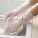 半透明橡膠手套 洗碗手套 洗衣服清潔家務手套