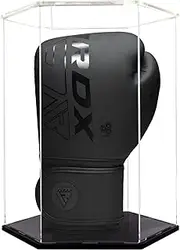 QIXIN Boxing Gloves Display Case Transparent Acrylic Box Collectibles Display Box for Boxing Gloves (11x9.8x13.4 inch)