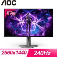 在飛比找PChome24h購物優惠-AOC AG276QZD 27型 OLED 2K 240Hz