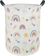 Round Laundry Hamper Storage Basket Laundry Organizer Hamper Storage Bins Clothes and Toys Box Nursery Hamper Gift Basket For Kids with Handles