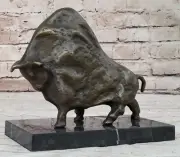 Western Bronze Copper Picasso Abstract Corrida Bull OX Statue Sculpture