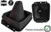 RED STITCH LEATHER GEAR BOOT+PLASTIC FRAME FOR MITSUBISHI LANCER EVO 10 X