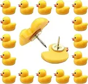 30 Pcs Decorative Thumbtacks Cute Yellow Duck Pushpins for Feature Wall, Whiteboard, Corkboard, Photo Wall