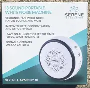 Serene Evolution White Noise Machine 18 Sounds: Fan, White Noise, Nature Sounds