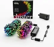 Twinkly ClAUter – 400 RGB Lights String, Black Wire, Plug Type I