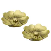 Incense Stick Holder 2set Incense Burner Plate Base Bronze Flower Drop Type