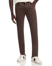 Frame L'Homme Slim Brushed Twill Pants in Mocha