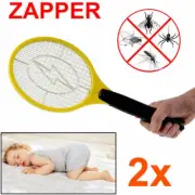 2x Electric Fly Swatter Mosquito Bug Insect Kill Zapper Racket AU Ship