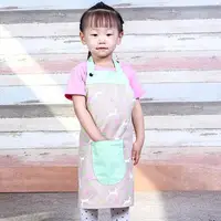 在飛比找momo購物網優惠-【E.City】韓版可愛兒童圍裙吃飯畫畫衣