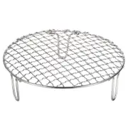 Round Cooking Rack 7.5" Stainless Steel Cross Wire Barbecue Grill W 50mm Legs