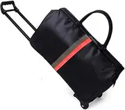 [WANWEN] Suitcase Travel Trolley Case Unisex Girl's Holdall Luggage Bag Hand Baggage Travel Suitcase Holiday School Bags (Color : Black red Strip, Size : Large) Little Surprise
