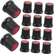 Yardwe 50Pcs Plastic Volume Knobs Red for Potentiometer Durable Electric Guitar Control Switch Caps Ergonomic Design for Amplifiers Easy Replacement