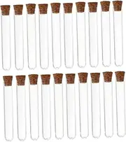 NAMOARLY 50pcs Storage Tubes Test Tubes for Laboratory Bath Salt Sample Holding Wooden Cork Stopper Easy to Use