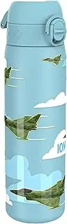 ion8 Steel Water Bottle, 600 ml, Leak-Proof, One-Handed Opening, Secure Locking, Dishwasher Safe, Flip Lid, Carry Handle, Easy to Clean, Durable, Fighter Jets Design