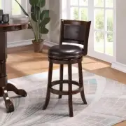 Boraam Bar Stools 21.75"W Residential Cushioned Solid Wood Swivel Cappuccino