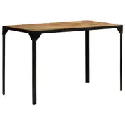 Dining Table Solid Rough Mange Wood and Steel 120 cm vidaXL