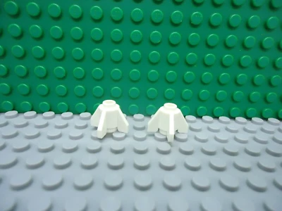 Lego 2 White 1x1 round brick cone rocket ship airplane NEW