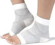 1Pair Plantar Fasciitis Compression Ankle Brace Sockssleeves Provides Foot Arch Support Heel Pain Achilles Tendonitis Relief,Gray,L and XL