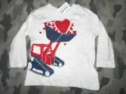 Old navy Boys 12-18 M Longsleeve Bulldozer Shirt