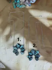Handmade Sterling Silver Lander Turquoise Necklace, Signed Nizhoni