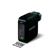 Microdia SmartCube Nano 100W 4 Port GaN Wall Charger Power Adapter Plug BLK