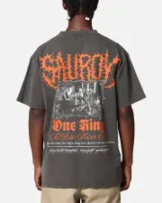 [AMERICAN THRIFT] American Thrift X The Lord Of The Rings Sauron Heavy T-shirt Black Wash - Size L L Black Wash