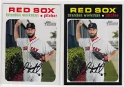Brandon Workman Red Sox 2020 Topps Heritage White Border SSP 1 of 50 + Base 297