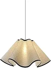 CJLWSLCO Japanese Cream Style Flower Fabric Chandeliers Bedroom Bedside Hotel Bar Dining Room Study Decoration Hanging Lamp LED E27 Light Source Pendant Light Modern Simple Household Lighting Fixtures