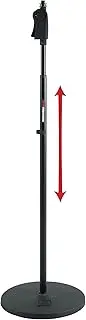 Gator Frameworks Microphone Stand with 12" Weighted Base and Deluxe Soft Grip Squeeze Height Adjustment (GFW-MIC-1201), 12" Weighted Base - Deluxe Height Adjust