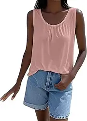 [Generic] Crop Top Workout for Women Sleeveless Pullover Tank Tops Lightweight Comfort Shirt Casual Blouse Tunics Crazy Cat Lady Top