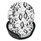 6 Pcs Snakeskin Leather Coasters for Drinks with Holder 6 PCS Multicolor34