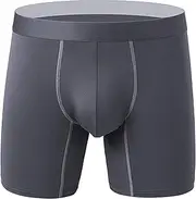 [Maiyifu-GJ] Men's Modal Athletic Underwear Sport Breathable Lengthen Boxer Brief Solid Color Stretch Trunks