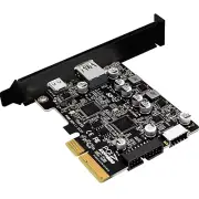 PCIe to USB 3.2 Gen 2 Adapter Card 10 Gbps 2-Port PCI Express Expansion Cardiniy
