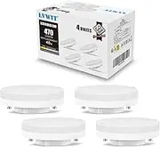 LVWIT GX53 LED Light 5W Warm White, GX53 Bulb Dimmable, Flicker-Free, Replacement 40W Bulb, 470 Lumen, 3000K, 110 Degree, CRI > 80, Recessed Spotlight GX53 for Cabinet Lights, Pack of 4