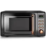 Costway Countertop Microwave 0.7Cu.ft 700W Glass Turntable LED Display - Black