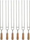 Double Prongs BBQ Skewers Barbecue Shish Kebab Skewers Stainless Steel