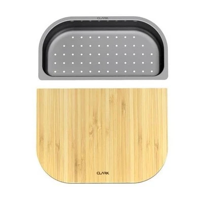 Clark HALF BOARD & COLANDER SET Fits Quatro, Monaco & Corner Sinks *Aust Brand