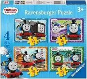 Ravensburger 3138 Thomas & Friends Jigsaw Puzzles for Kids Age 3 Years Up-4 in a Box (12, 16, 20, 24 Pieces) -Educational Toys for Toddlers