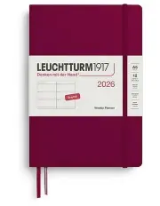 [LEUCHTTURM1917] Weekly Planner Medium A5 2026 in Port Red