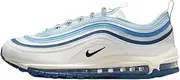 [Nike] Air Max 97 Men's Shoes (FN6957-100, Summit White/Court Blue/Light Photo Blue/Black)
